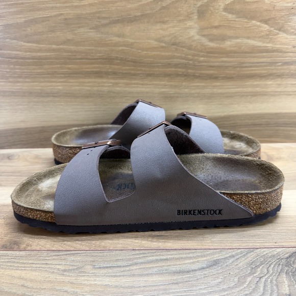 Birkenstock Arizona Sandals Womens 7 N EU 38 Birko Brown Slip On - Picture 6 of 10
